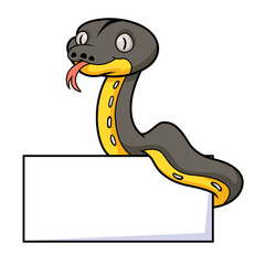 Cute platinum titanium reticulated python cartoon