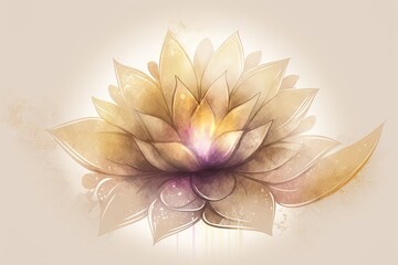 delicate watercolor flower painted on a pristine white background. Generative AI