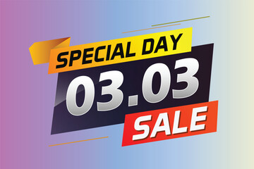 special day 03 03 word concept vector illustration with megaphone and 3d style, landing page, template, ui, web, mobile app, poster, banner, flyer, background, gift card, coupon, label, wallpaper