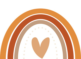 Rainbow in boho style