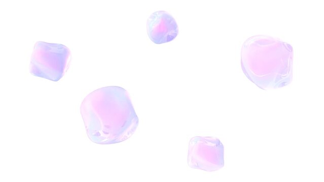 Holographic abstract spheres on transparent intro 