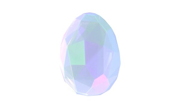 Diamond egg rotate transparent background