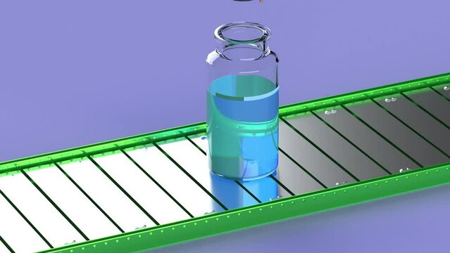 Vaccine ampoule conveyor intro able to loop 