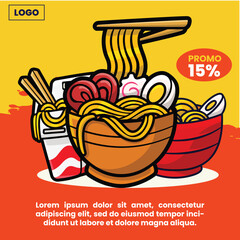 vector of japanese food menu for template design 