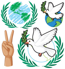 Mix set of freedom bird