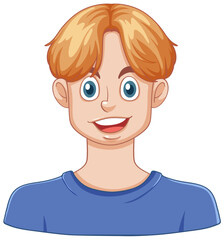 A Cartoon Portrait of a Puberty Boy