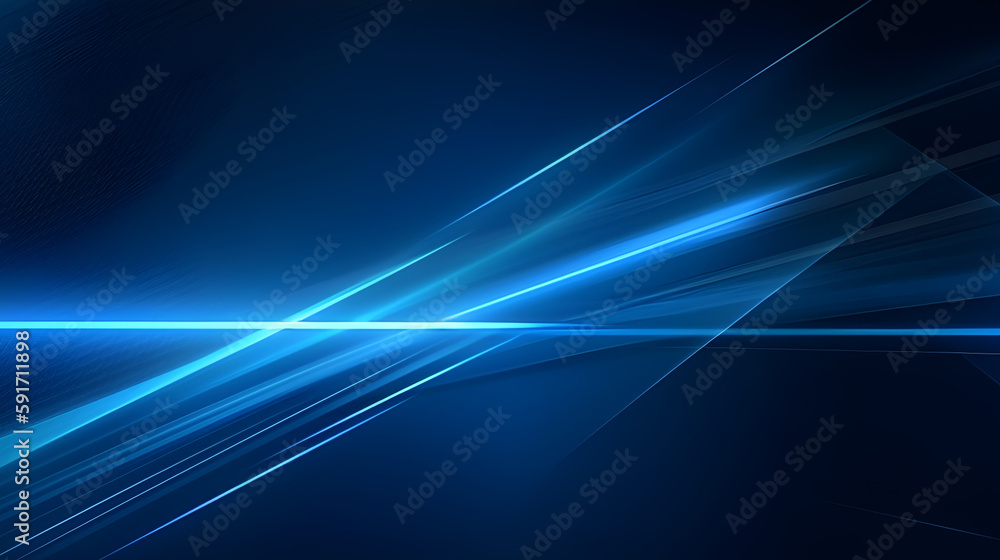 Poster abstract futuristic background with glowing blue light effect. high speed. hi-tech. abstract technol