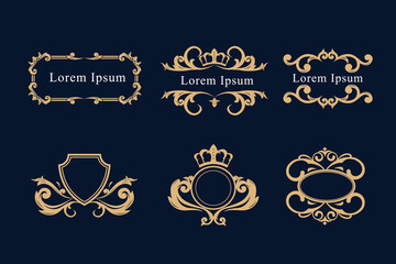 Luxury Logo template flourishes calligraphic elegant ornament lines. identity for Restaurant, Royalty, Boutique, Cafe, Hotel, Heraldic, Jewelry, Fashion and other