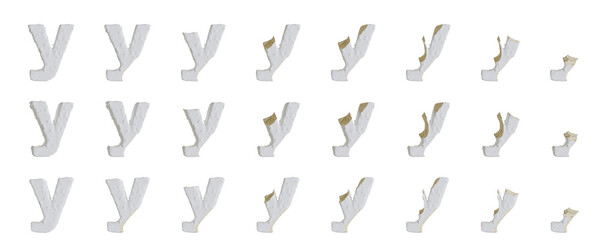 Milk cream with Almonds and Vanilla Ice Cream Bars y-shaped, 3D rendering