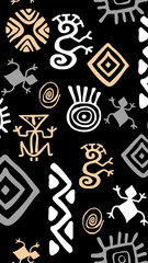 tribal theme with painted symbols