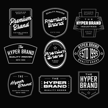 Vintage logo and badges. awesome for clothing design, branding, labelling, tag, emblem, etc.