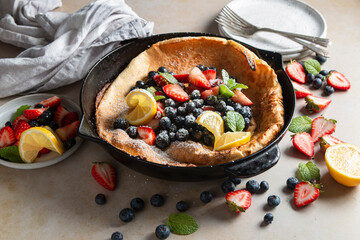 Dutch Baby Pancake with Berries