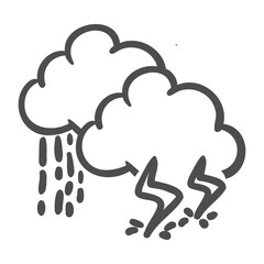 rain and thunder icon