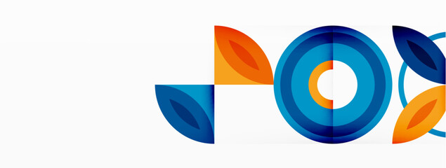 Colorful circle abstract background. Template for wallpaper, banner, presentation, background