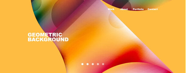 Circle, round elements and lines geometric abstract background. Vector Illustration For Wallpaper, Banner, Background, Card, Book Illustration, landing page