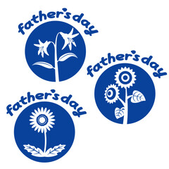 父の日に使うお花のスタンプイラストセット