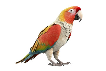 Fototapeta na wymiar parrot on a transparent background, Generative Ai