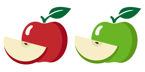 Sweet and sour green and red apples, which are healthy food and rich in vitamins Clip Art,
건강식품이자 비타민씨가 풍부한 새콤달콤한 녹색, 적색사과 클립아트