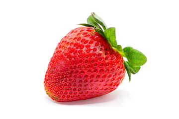 fresh red strawberry isolated on white background