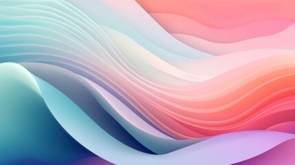 Obraz premium abstract gradient soft colors background with circles curve waves concept, OS fluidic layers warm rainbow colorful modern timeless transition pastel like digital flow, generative ai 