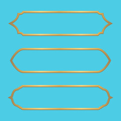 Luxury Golden Islamic Banners Title Frame for Ramadan Kareem