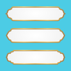 Luxury Golden Islamic Banners Title Frame for Ramadan Kareem