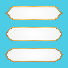 Luxury Golden Islamic Banners Title Frame for Ramadan Kareem