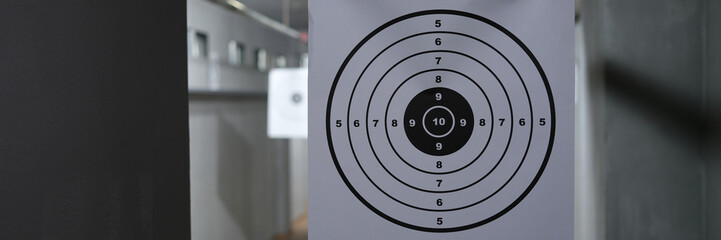 Target with numbers for shooting at rifle range