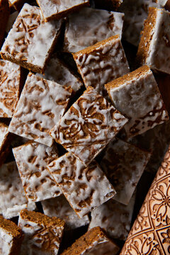 Stamped Gingerbread iced spicy Cookies