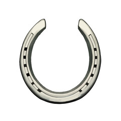 horse shoe with style hand drawn digital painting illustration