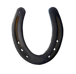 horse shoe with style hand drawn digital painting illustration