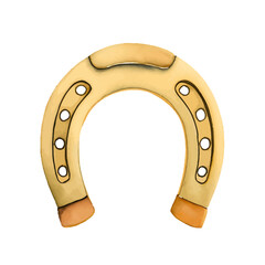 horse shoe with style hand drawn digital painting illustration
