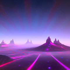 stage background violet neon style "AI genetativa"