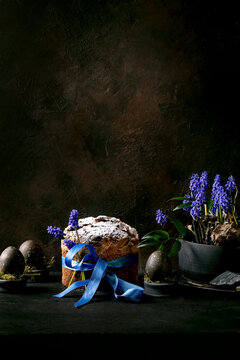 Homemade traditional Easter panettone cake