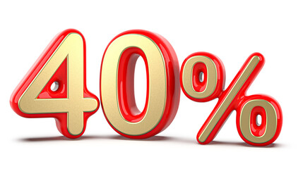 3d Number 40 Percent
