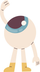Eyeball Character Looking Up