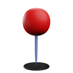 red push pin isolated