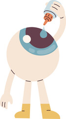 Eyeball Character With Eye Drops
