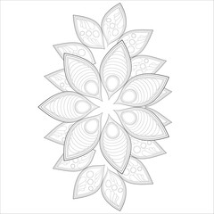 Perfect coloring book of pleasing doodle flowers for holidays at home