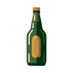 Beer bottle green color icon