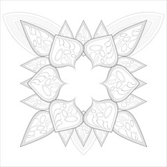 Perfect coloring book of pleasing doodle flowers for holidays at home