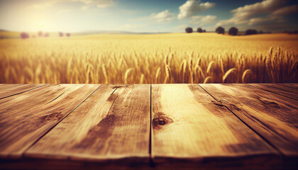 Empty old wooden table background
