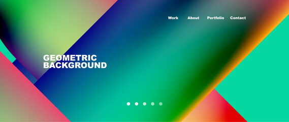 Minimal geometric abstract background. Circle and line design. Trendy techno business template for wallpaper, banner, background or landing