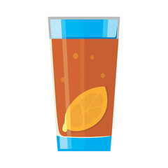 Fresh summer cocktail in transparent glass