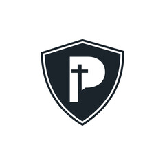 Fototapeta premium Logo shield church