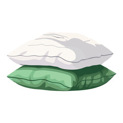 green and white pillows bedroom