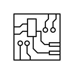 Circuit board icon design. isolated on white background