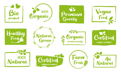 Fototapeta premium Organic food, natural product, healthy life and farm fresh for food and drink promotion.