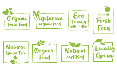 Organic food, natural product, healthy life and farm fresh for food and drink promotion.