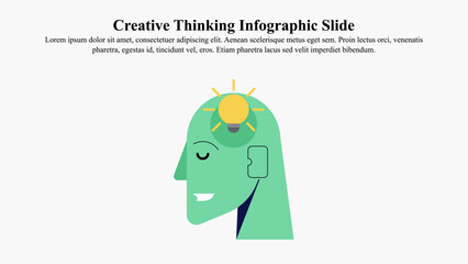 Thinking infographic slide presentation template.